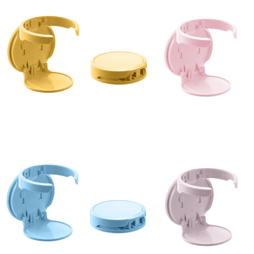Sturdy Plastic Wall Mount Cup Organizer Drink Holder For-Purple 1