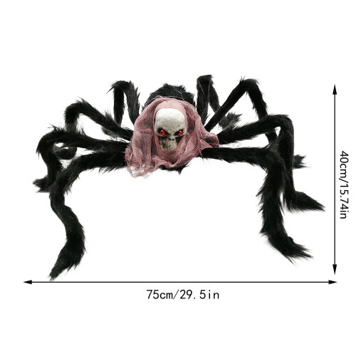 75 cm plysj edderkopp Halloween-dekorasjon 1