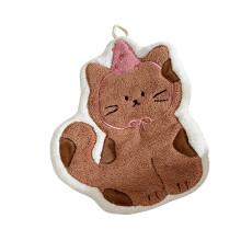 Serviette à main en molleton de coraux en peluche, tissu à-2