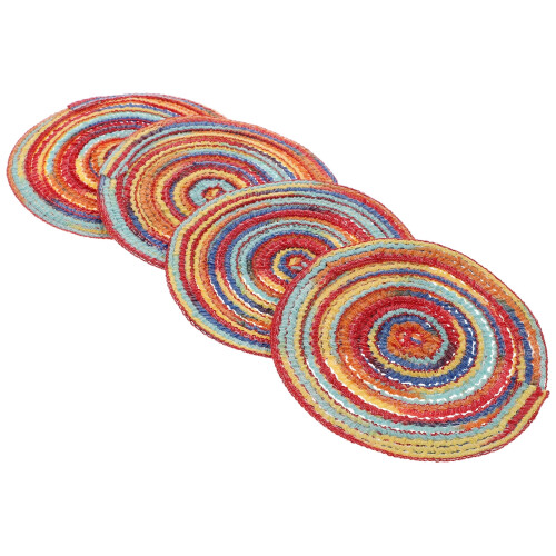 4 Pack Cotton Woven Coasters 11 x 11 cm
