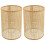 Abat-jour cylindrique en rotin pour suspensions E27/E14 1