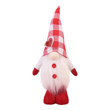 Decorazione di San Valentino a forma di gnomo di peluche con rosa, stile scandinavo,