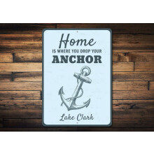 Anchor Metal Wall Sign 12 x 8 Inch