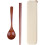 Conjunto de pauzinhos e colher de madeira com caixa de erva de trigo 5