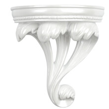 Étagère murale flottante en résine blanche 18,3 x 17 x 10 cm