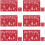 6-Piece Red PVC Placemats & Coasters Set 1