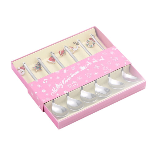 Stainless Steel Christmas Spoon Fork Set6pcs 2