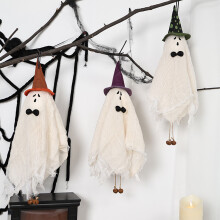 Carillon éolien fantôme de sorcière blanche pour Halloween