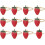 Ensemble de 12 ronds de serviette fraise en forme de fruit, décoration de Noël 1