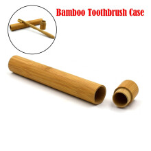 Natural Bamboo Toothbrush Case Tube, Handmade, 22cm