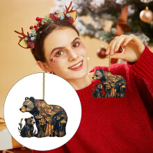 Vicces állatos akril karácsonyi díszkészlet
