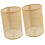 Abat-jour cylindrique en rotin pour suspensions E27/E14 5