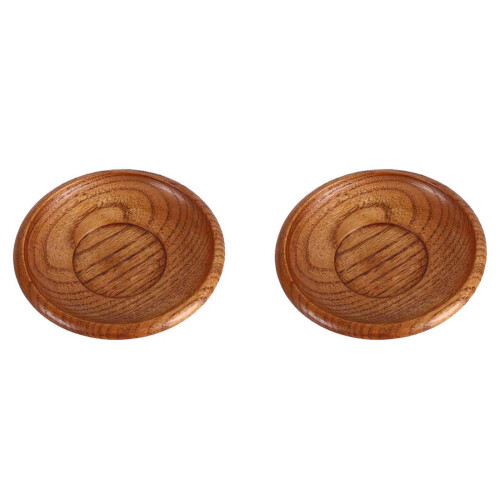 Runde Holzschale, umweltfreundlich, 2er-Pack