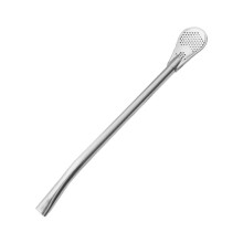 Paille et cuillère à mélanger 2 en 1 en acier inoxydable