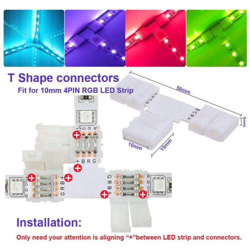 4-Pin RGB LED Strip Extension Cable Kit 5m 1