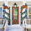 Décoration d'escalier en rotin fleuri de Noël, 270 cm 4