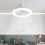 Plafondventilator met verlichting, 10,2 inch witte E27-lamp 2