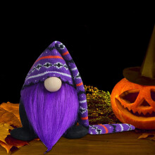 Ornament de pluș pentru păpușă lungă tricotată de Halloween, 1 bucată