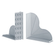 2 Pieces Slip Resistant Shower Water Containment Durable-grey