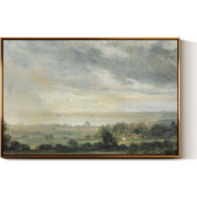 Vintage Wildflower Field Canvas Wall Art 16x12 inch