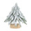 Mini Christmas Tree PVC Desk Decor White 12cm 3