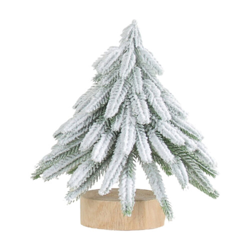 Mini Christmas Tree PVC Desk Decor White 12cm 2