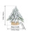 Mini Christmas Tree PVC Desk Decor White 12cm 4