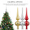 Vintage Christmas Tree Topper Hat - Gold Silver Red 4
