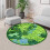 Round Green Moss Imitation Rug 80cm 5