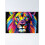 Poster di Banksy con leone arcobaleno e graffiti, senza cornice. 3