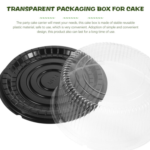 10 Pack Round Reusable Plastic Cake Boxes 1