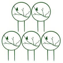 5Pcs Garden Plant Support Stake Stand Round-butterfly1 Type