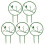 5Pcs Garden Plant Support Stake Stand Round-butterfly1 Type 1