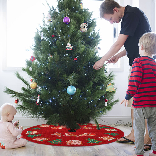 Christmas Tree Skirt Soft Fabric 120 cm 2