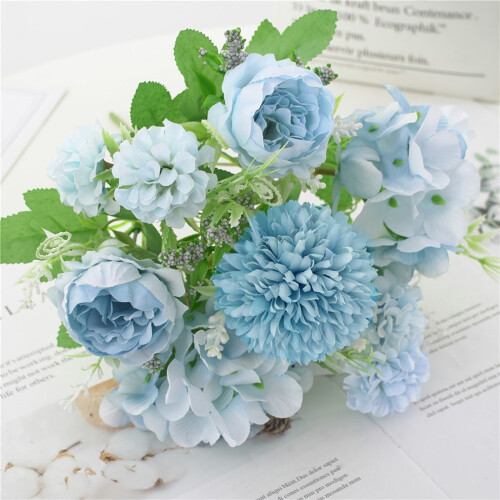 Faux Flower Bouquet Artificial Silk 1 Piece 1