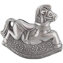 Piggy Bank Metal Horse Coin Bank Silver Pony Money Box for Kids Durable Zinc Alloy Gift