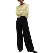 (Black, UK20) Ex M&S Womens Denim Wide Leg Waist High Rise