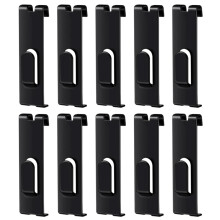 Black Grid Wall Hooks Pack of 10 Rust Resistant Easy Mounting for Retail Display and Home