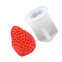 High Quality 3D Fruit Shape Silicone Molds For-strawberry