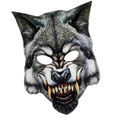 High Detail Polyester Animal Face Mask Comfortable-Wolf Mask