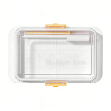 Butter Dish with Lid for Countertop Plastic Cheese-White