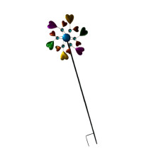 Bright Heart Yard Art Featuring Strong Metal Construction