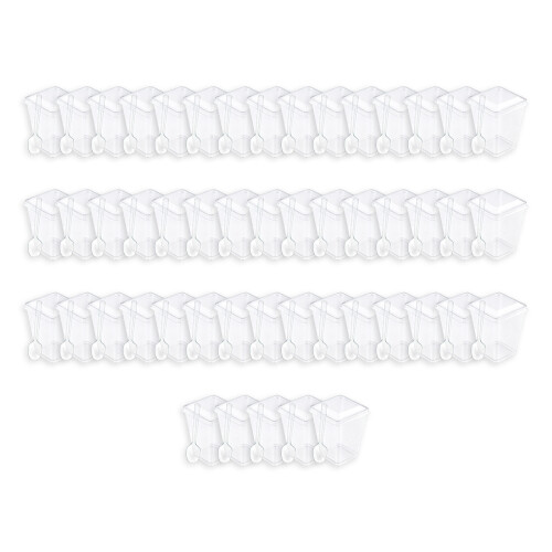 Practical 10pcs Clear Dessert Bowls With headpieces-50pcs