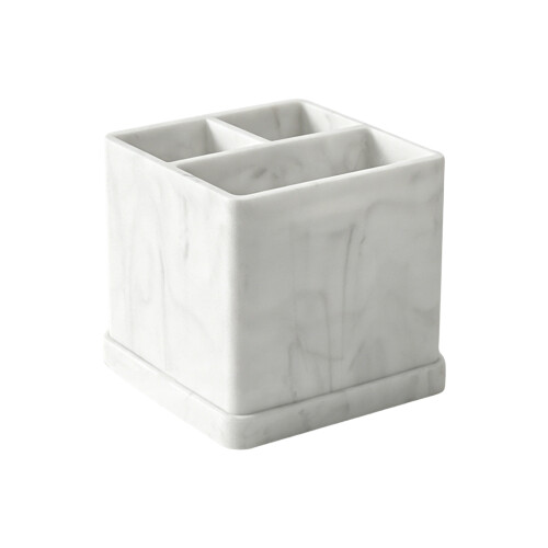 Practical Flexible Toothbrush planner For Bathroom-white marble