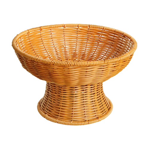 Moderne rieten patroon plastic kom multifunctionele-Thee geel