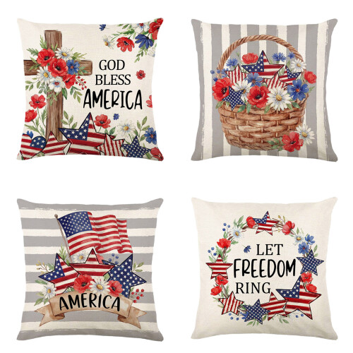 Pillow Case 45cm With Independence Day Wreath Design-1 1