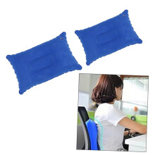 Travel Neck Pillow 2 Pack Ergonomic Inflatable Design for Airplane and Camping Neck Support