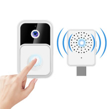 Wireless Video Doorbell Camera with HD Live Video, Night Vision, Motion Alerts, TwoWay Audio, 1000mAh Battery, White