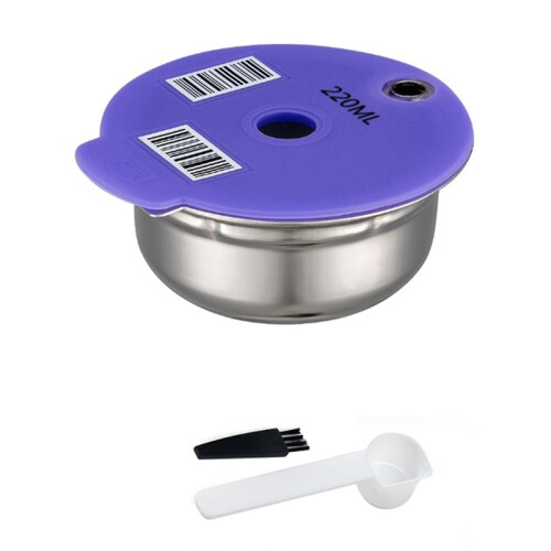 Coffee Capsule Pod for  Tassimo Machine Refillable Filter Pod Silicone Lid Replacement 220Ml Espresso Coffee