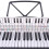 61Keys 88 Keys Piano Keyboard Reference Chart Five  Piano Reference Chart Electronic Piano Fingerings Practice Cards 5